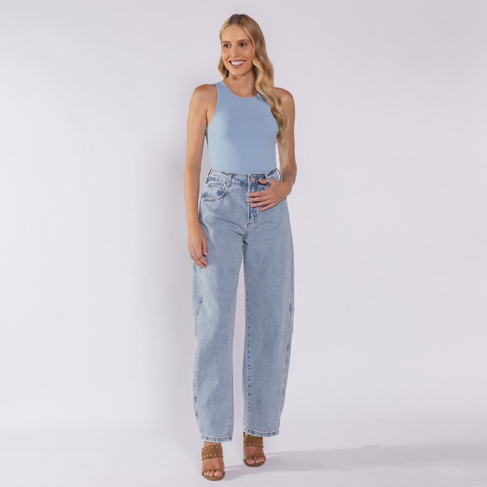 Calça Jeans Feminina Barrel Sawary