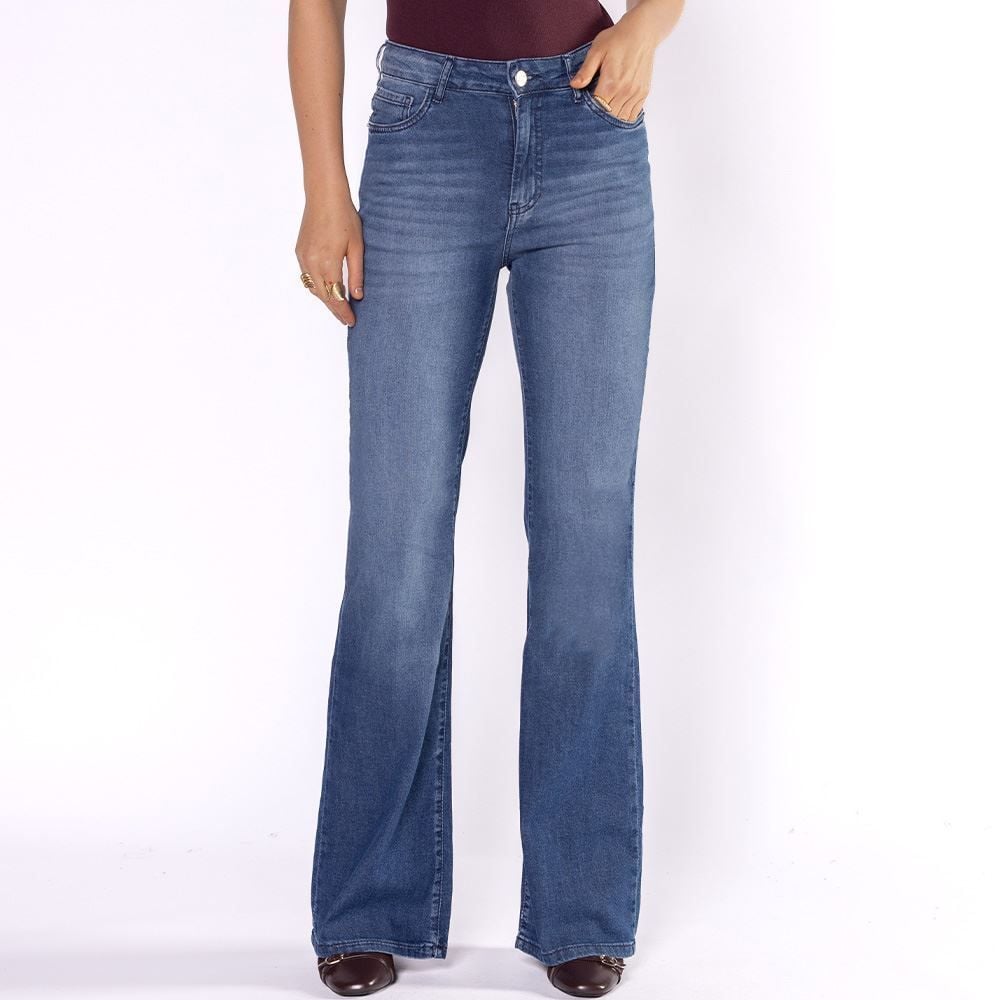 Calça Jeans Feminina Flare Patricia Foster