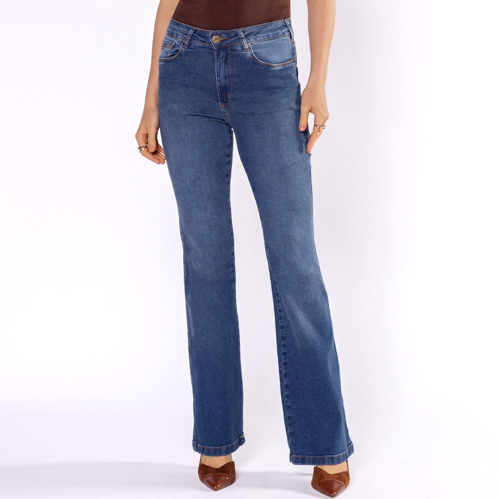 Calça Jeans Feminina Flare Patricia Foster