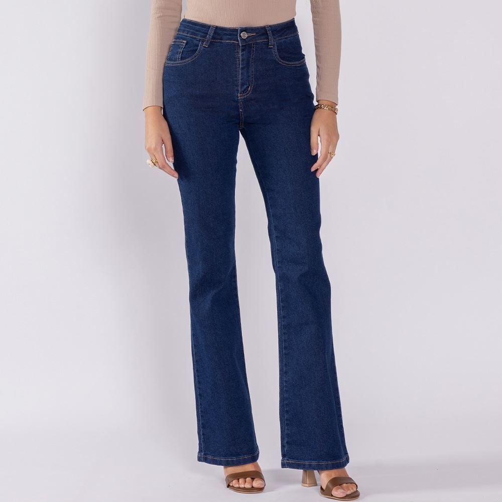 Calça Jeans Feminina Flare Sawary