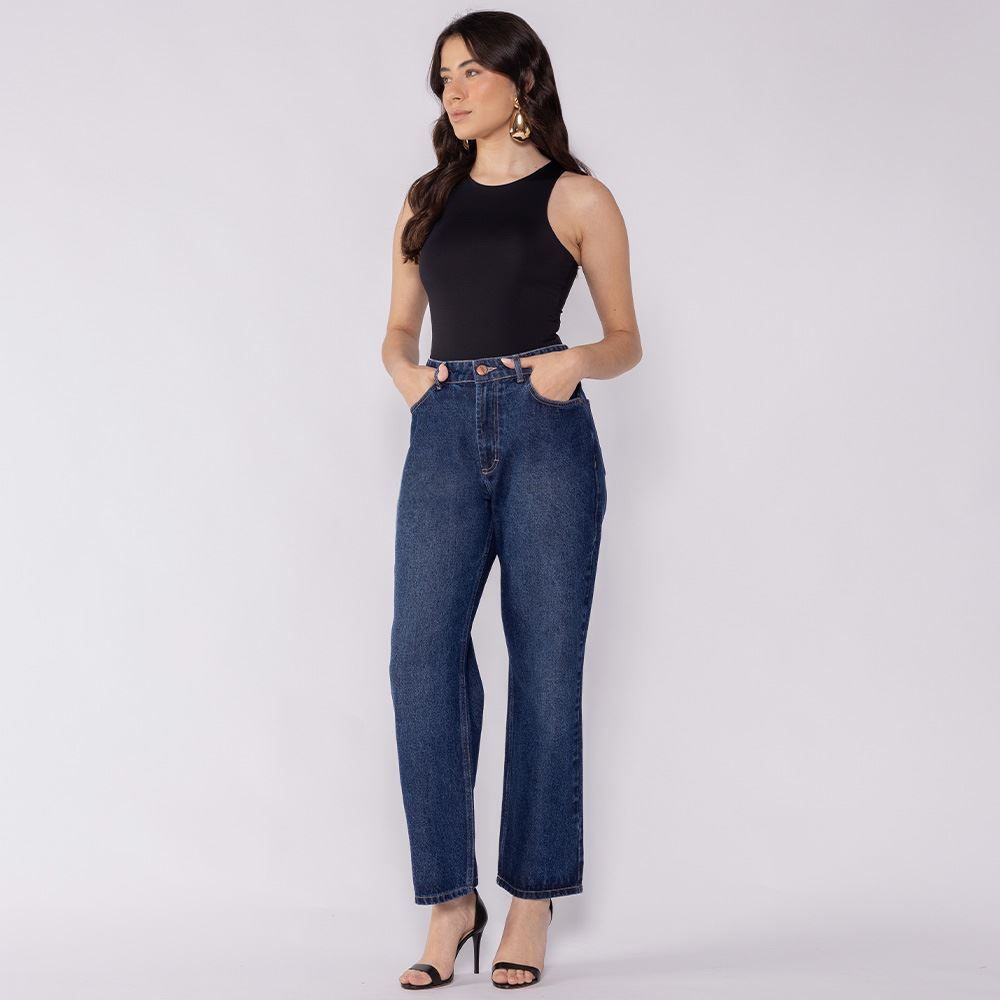 Calça Jeans Feminina Reta Patricia Foster