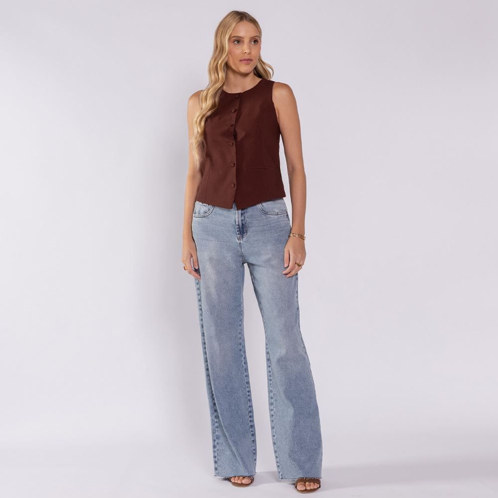 Calça Jeans Feminina Wide Leg Boby Blues 