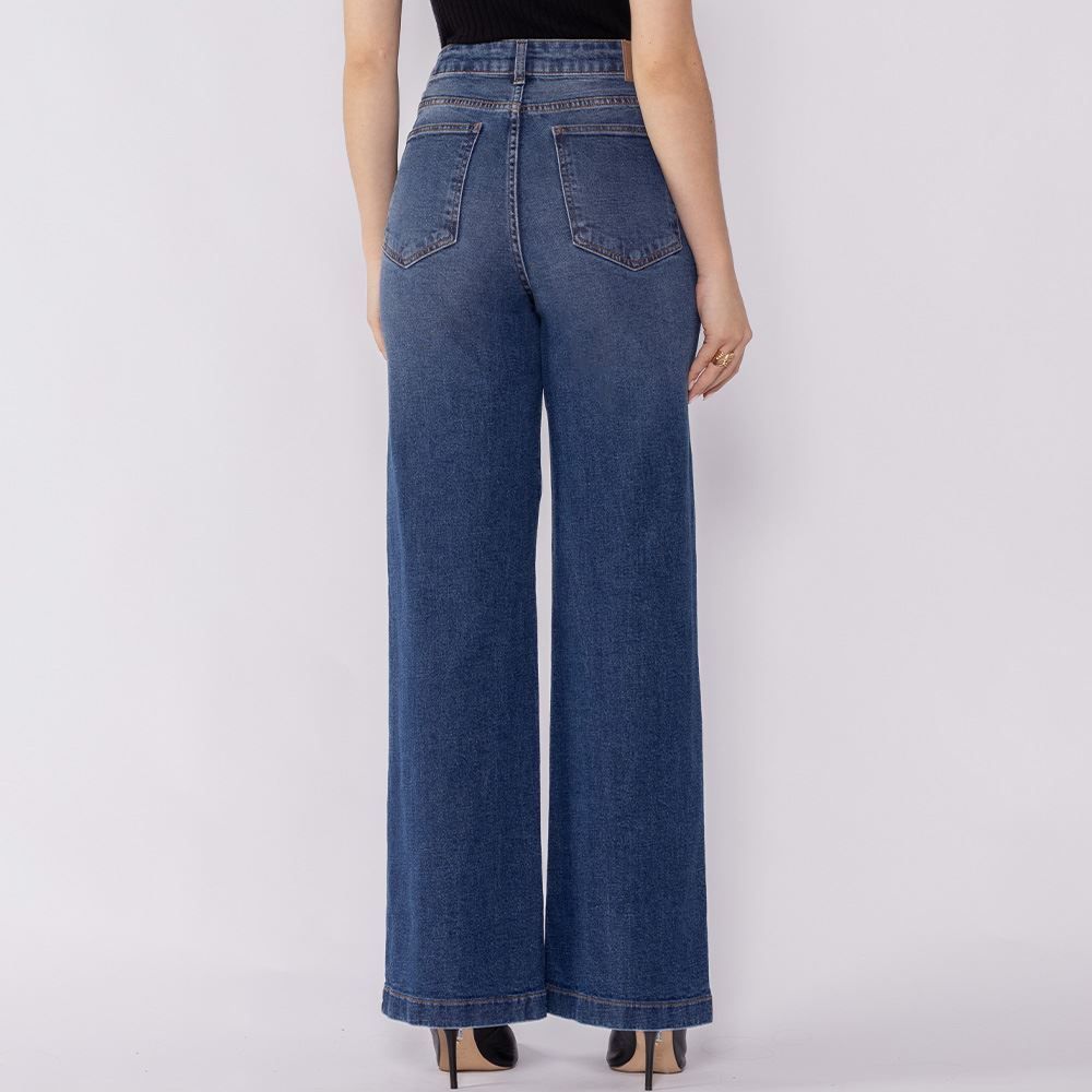 Calça Jeans Feminina Wide Leg Patricia Foster
