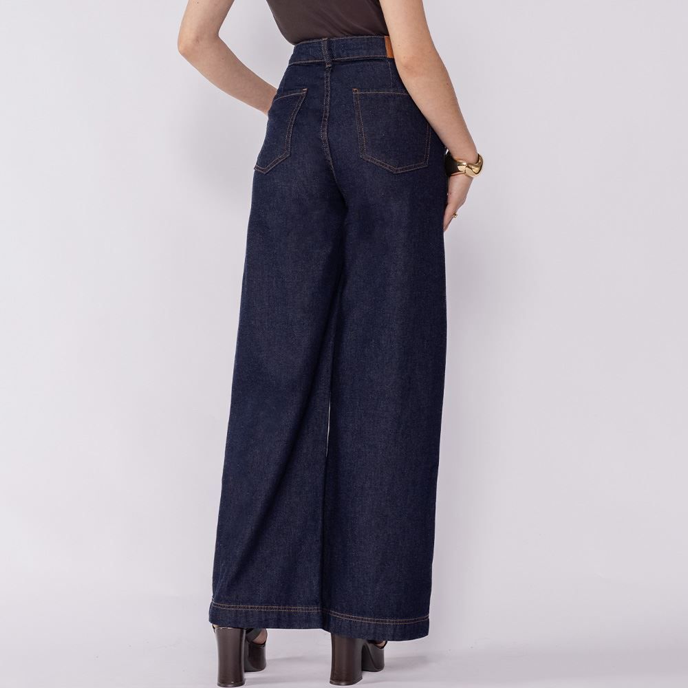 Calça Jeans Feminina Wide Leg Patricia Foster