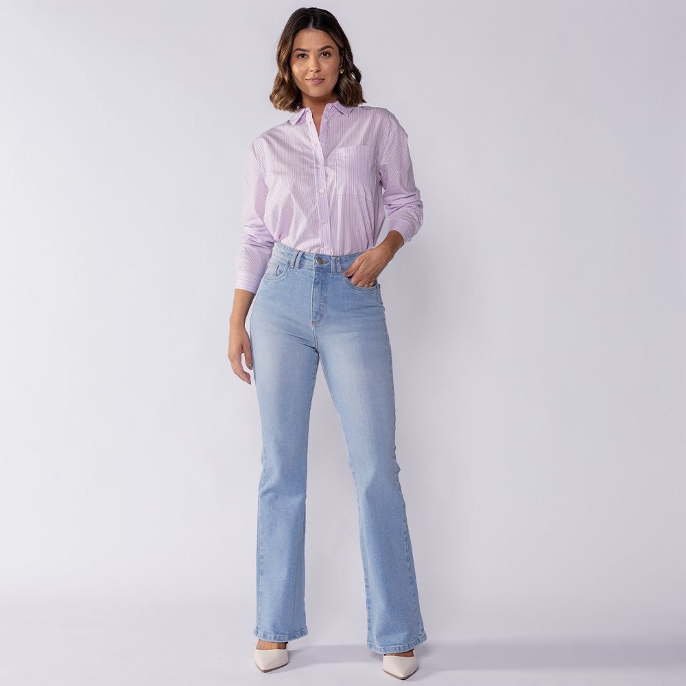 Calça Jeans Feminina Flare Patricia Foster