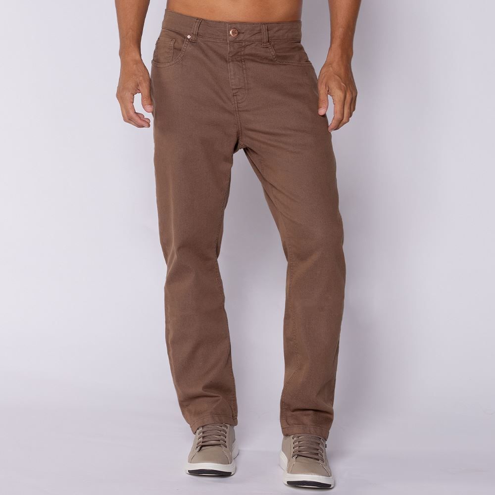 Calça Masculina Five Pocket Em Sarja Marc Alain