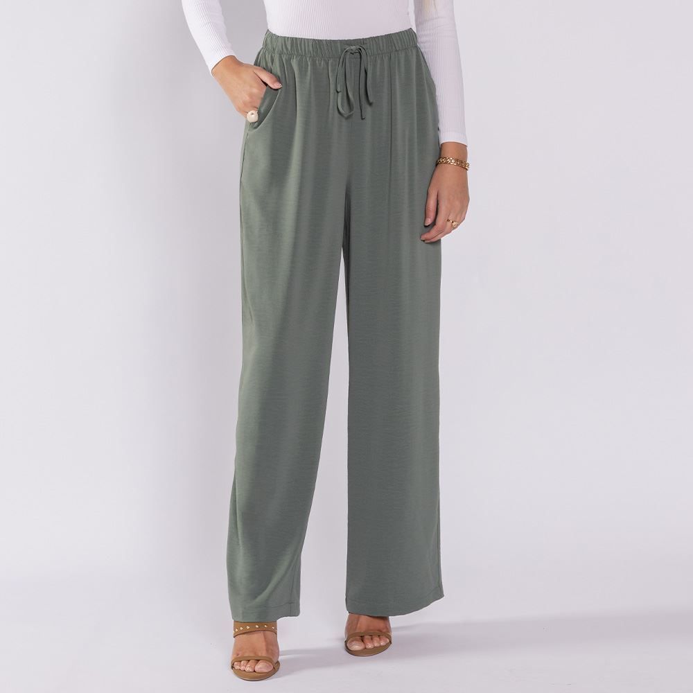 Calça Pantalona Estilo Pijama Patricia Foster