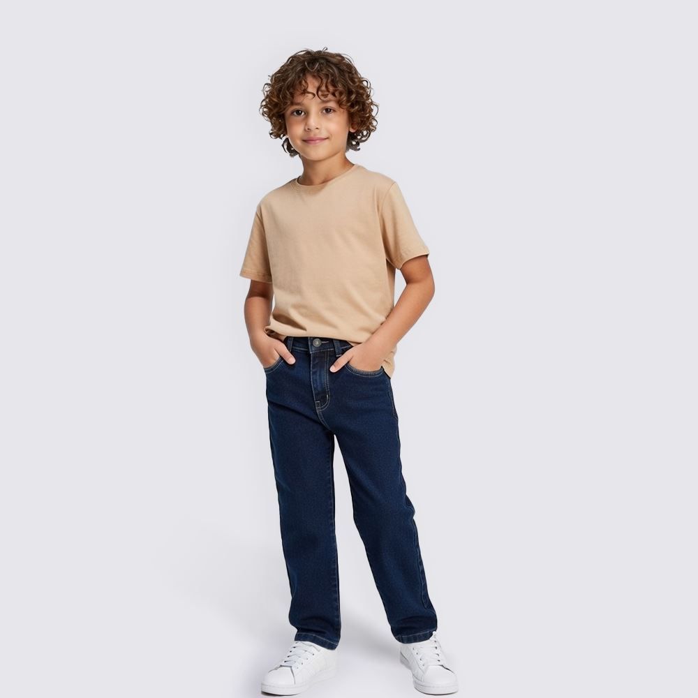 Calça Reta Infantil Menino 4 a 10 Anos Hot Dog