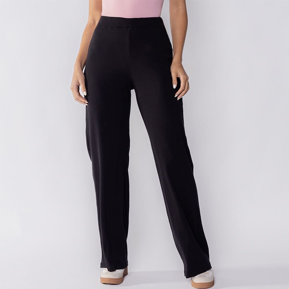 Calça Wide Leg Feminina Em Ribana Boby Blues
