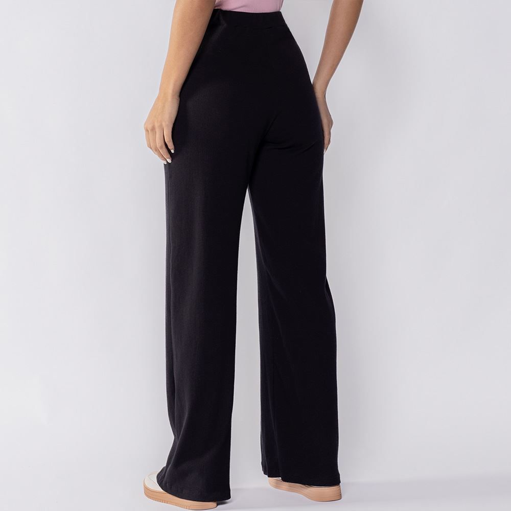 Calça Wide Leg Feminina Em Ribana Boby Blues