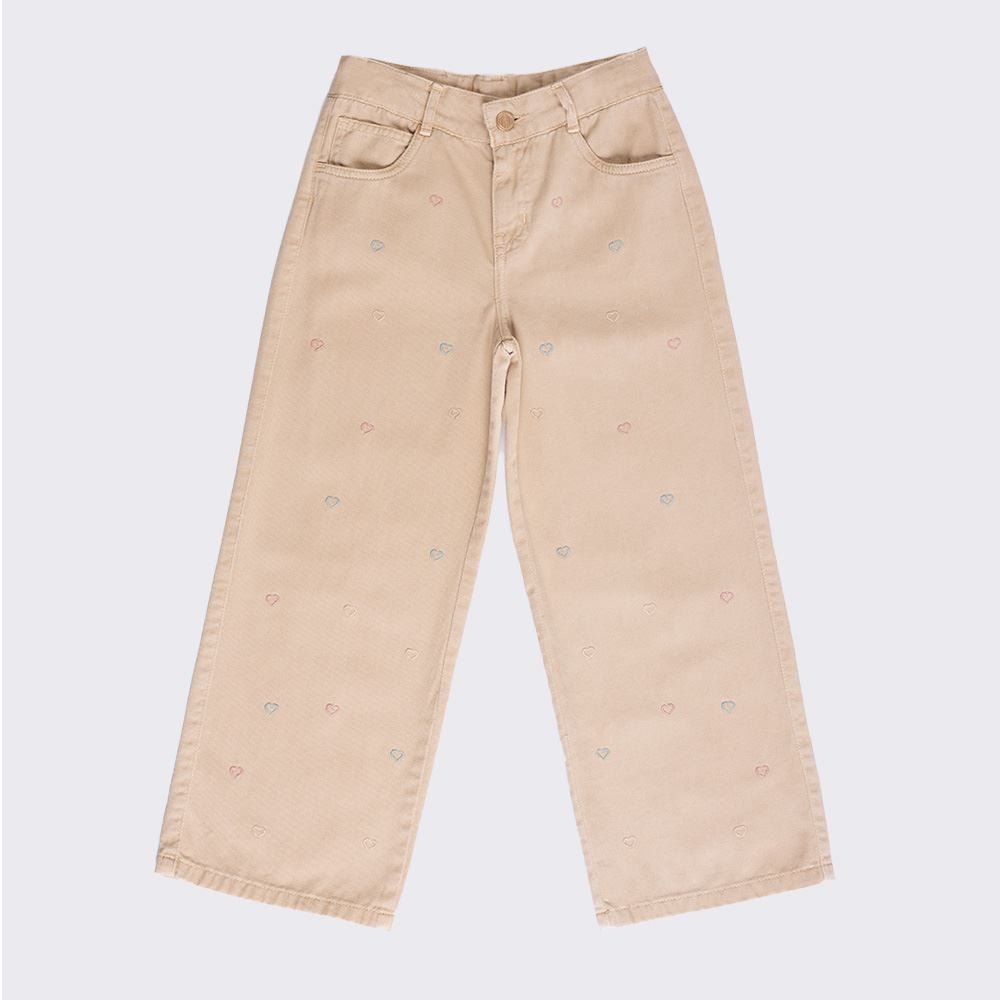 Calça Wide Leg Infantil Menina 4 a 10 Anos Marmelada