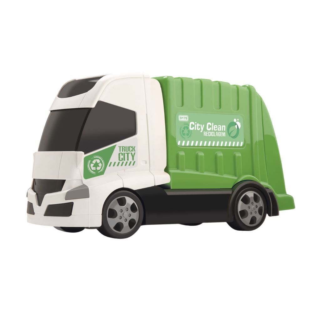 Caminhão City Clean Orange Toys - Verde