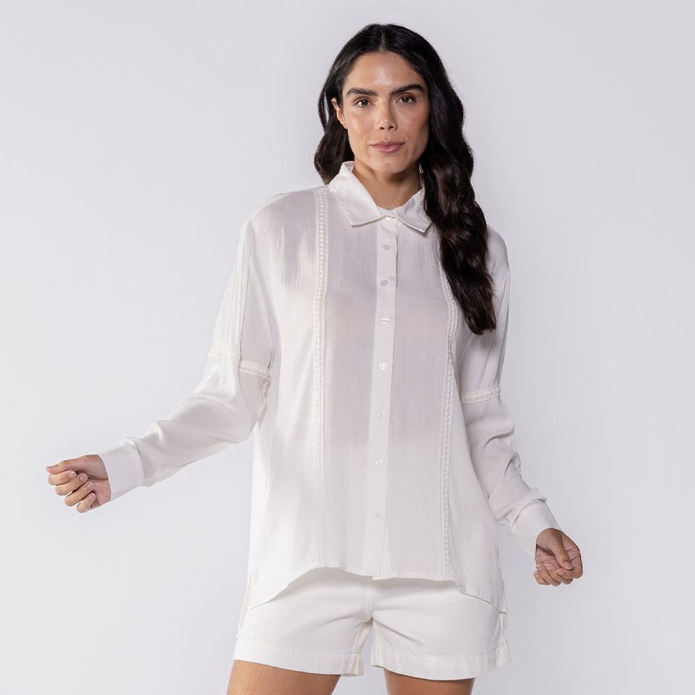 Camisa Feminina Com Detalhe Patricia Foster