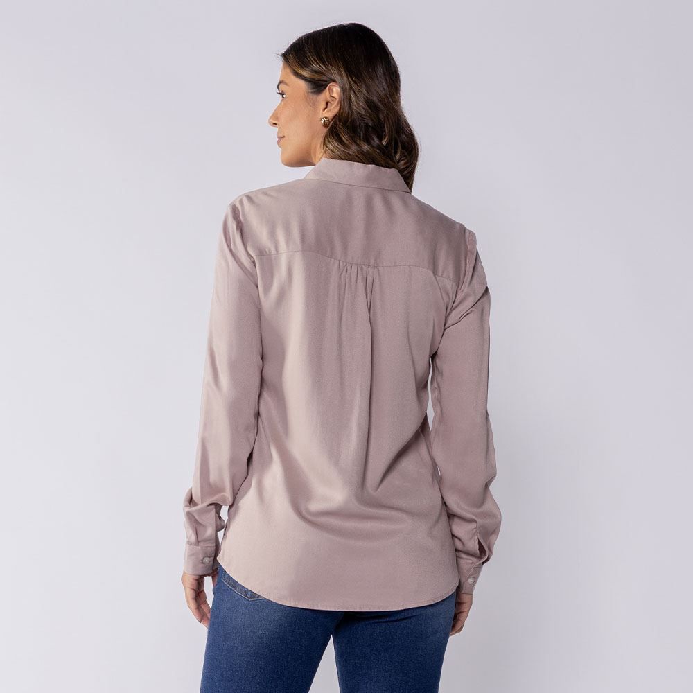 Camisa Feminina Manga Longa De Viscose Patricia Foster