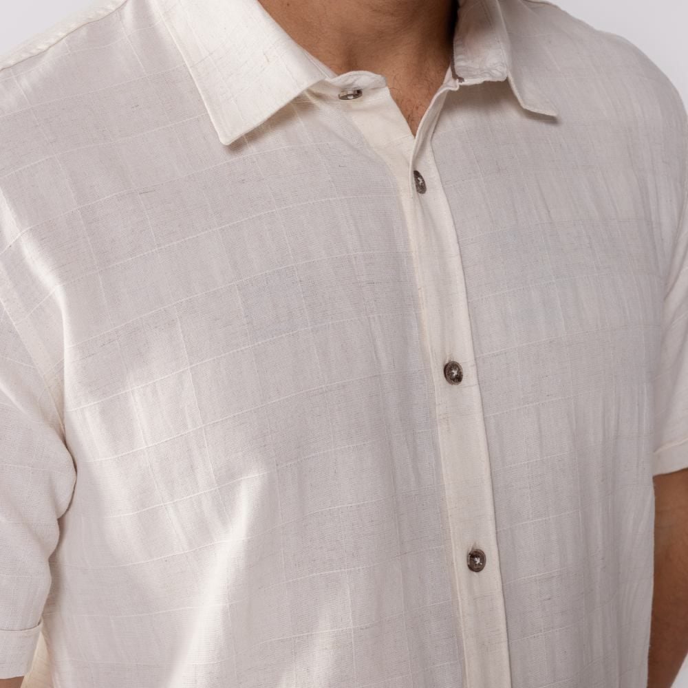 Camisa Masculina Quadriculada Viscolinho Marc Alain