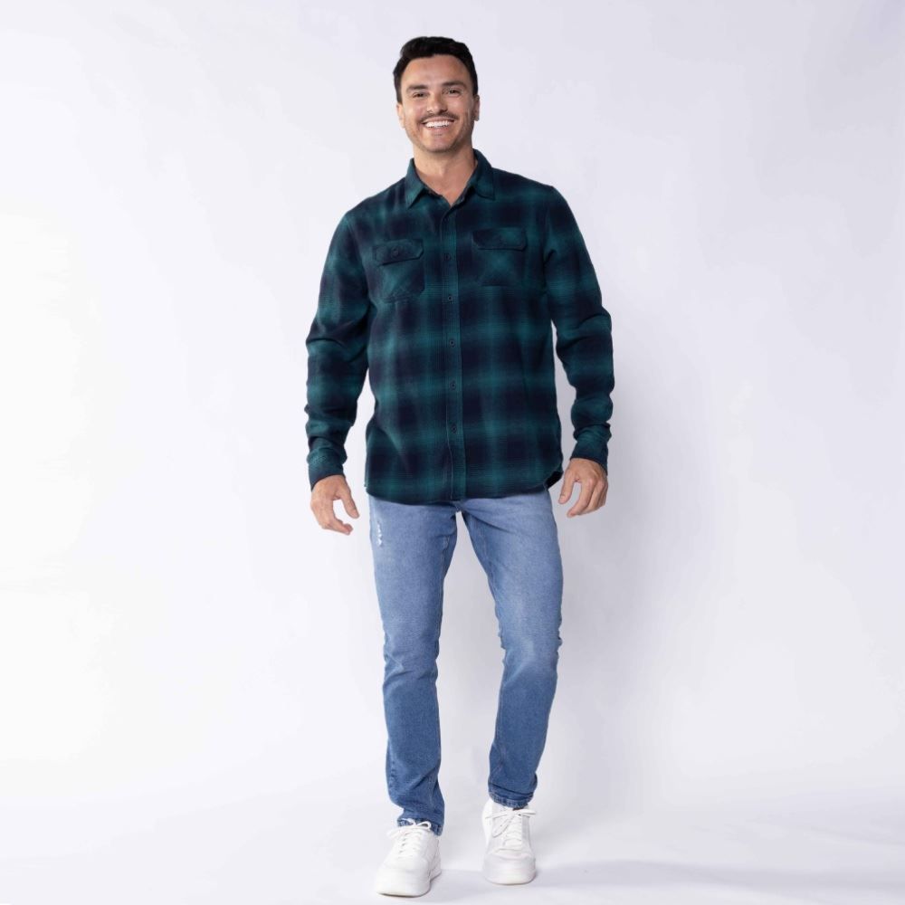 Camisa Masculina Xadrez De Flanela Marc Alain