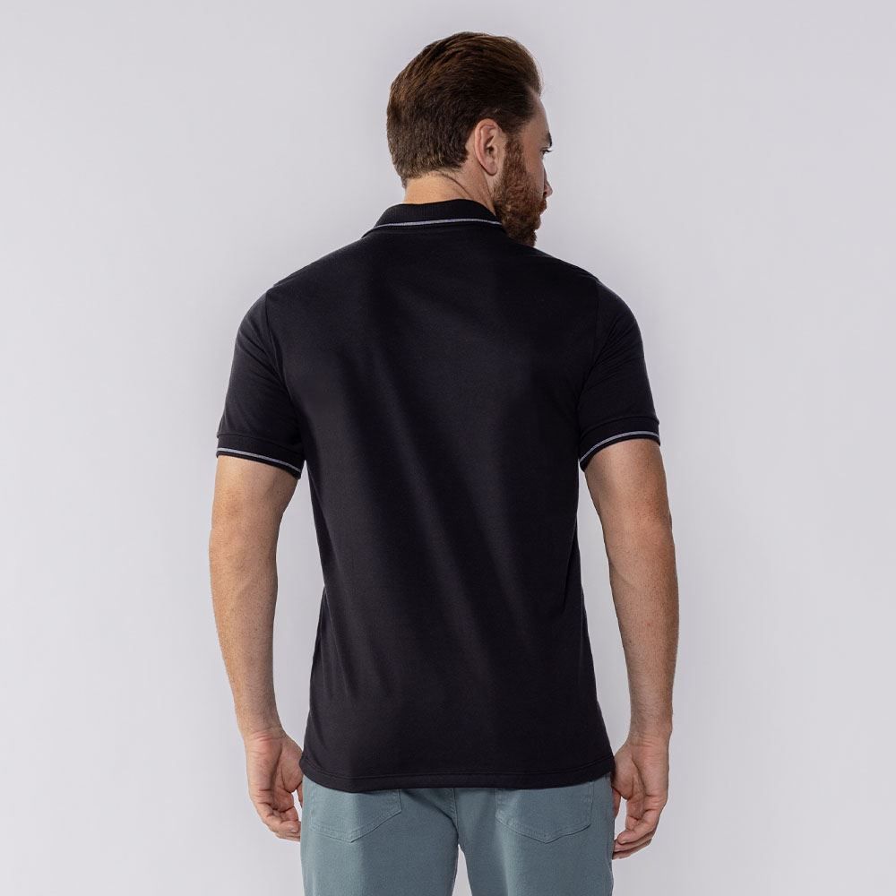 Camisa Polo Masculina Com Bolso Marc Alain
