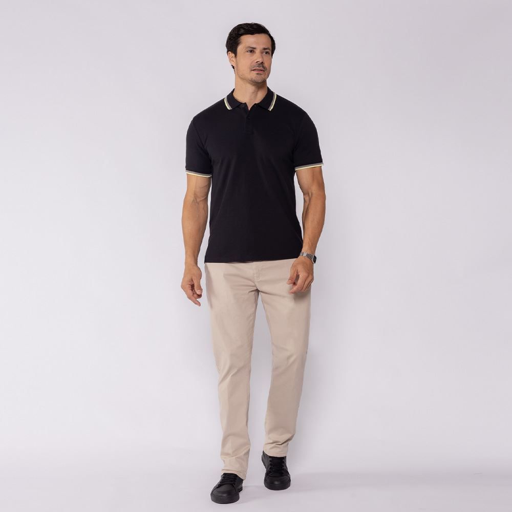 Camisa Polo Masculina De Algodão Marc Alain