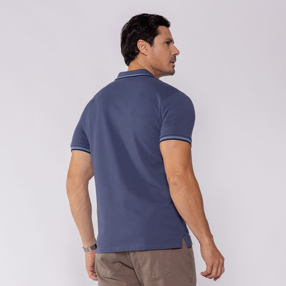 Camisa Polo Masculina De Algodão Marc Alain