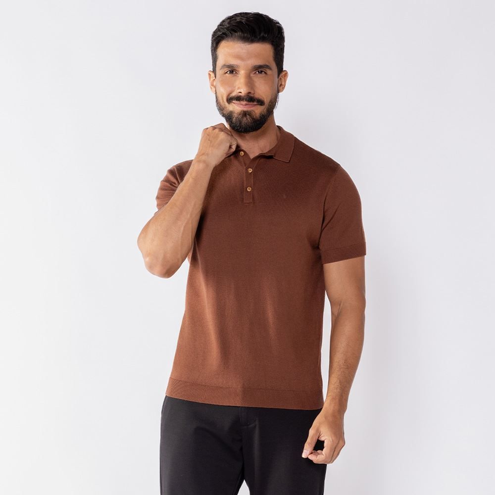 Camisa Polo Masculina Em Tricot Thing