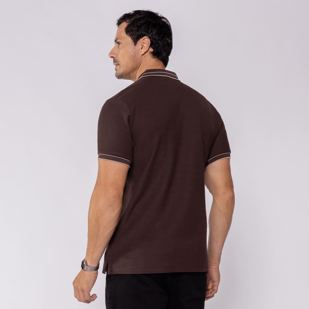 Camisa Polo Masculina Texturizada Marc Alain