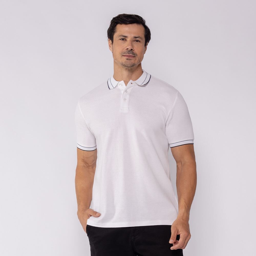 Camisa Polo Masculina Texturizada Marc Alain