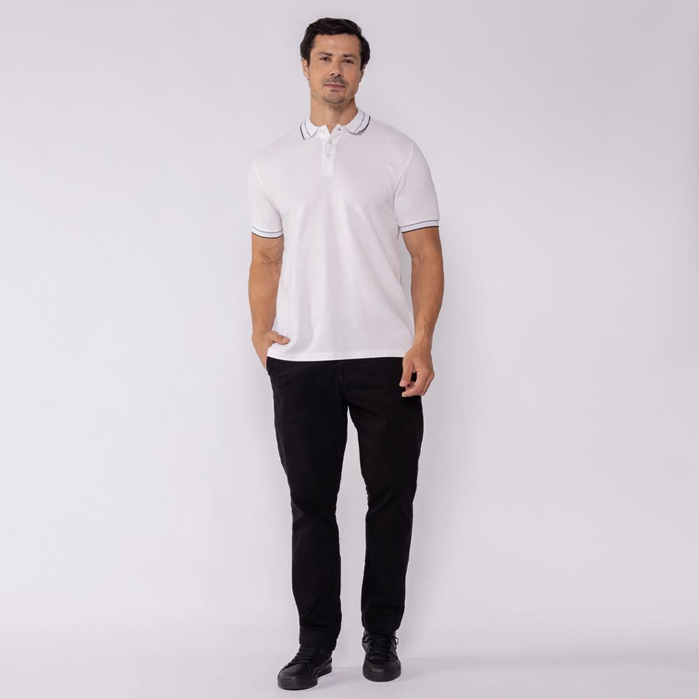 Camisa Polo Masculina Texturizada Marc Alain