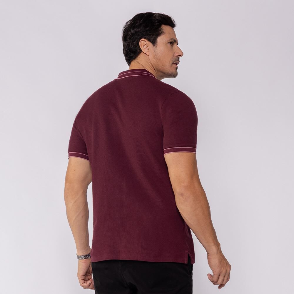 Camisa Polo Masculina Texturizada Marc Alain