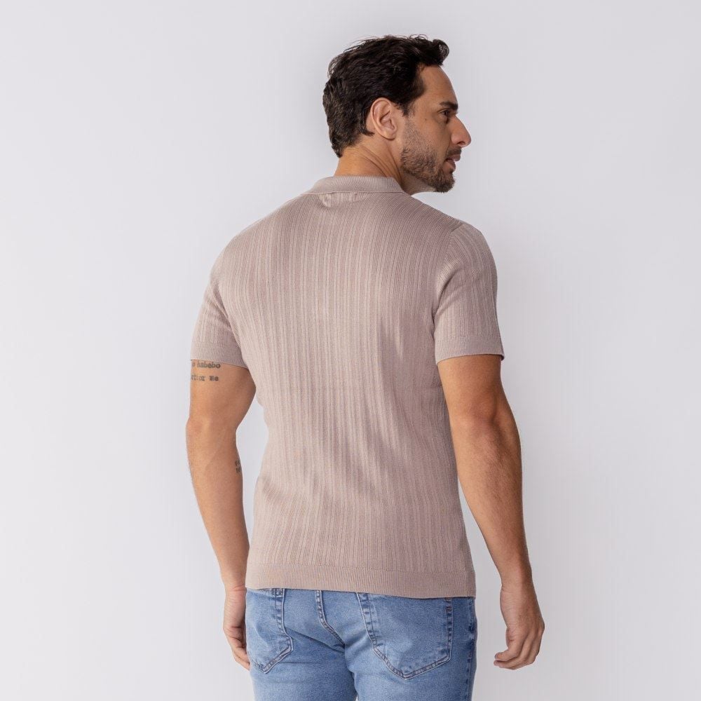 Camisa Polo Masculina Tricot Canelada Thing