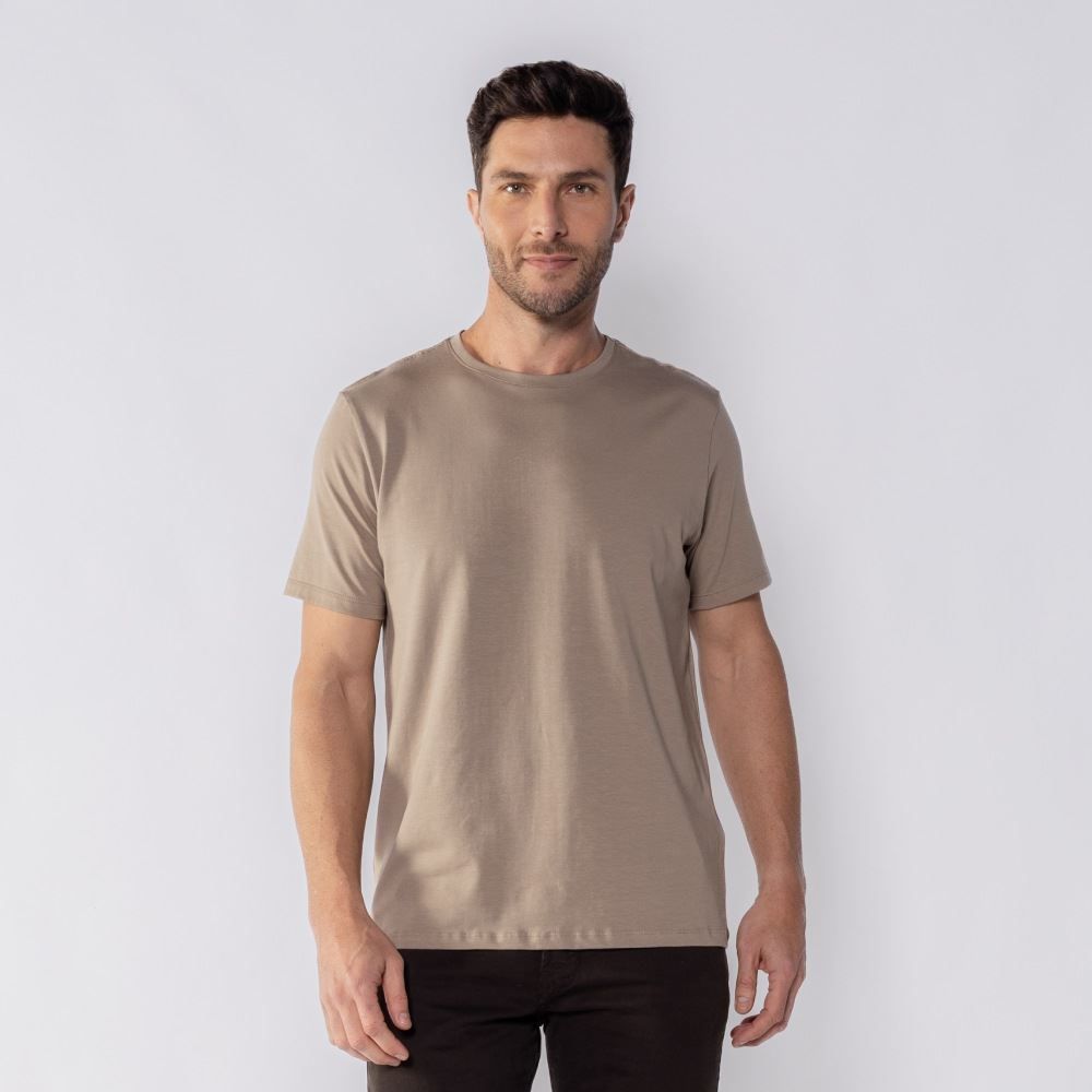 Camiseta Básica Masculina De Algodão Peruano Marc Alain