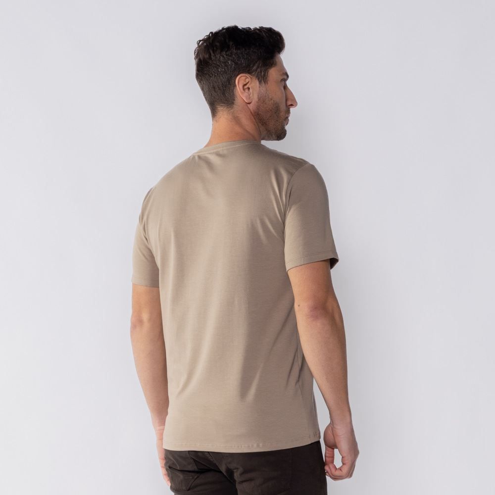 Camiseta Básica Masculina De Algodão Peruano Marc Alain