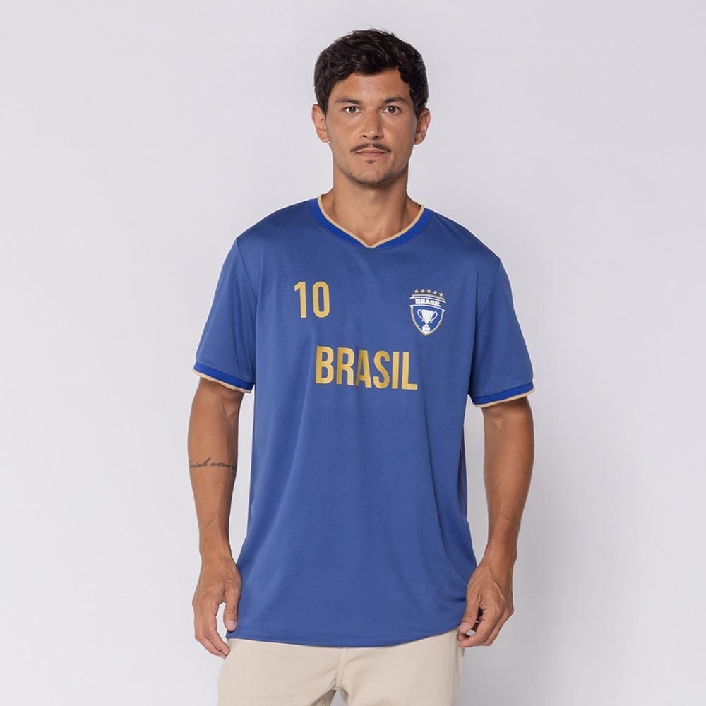Camiseta Brasil Masculina Dry Fit Scream