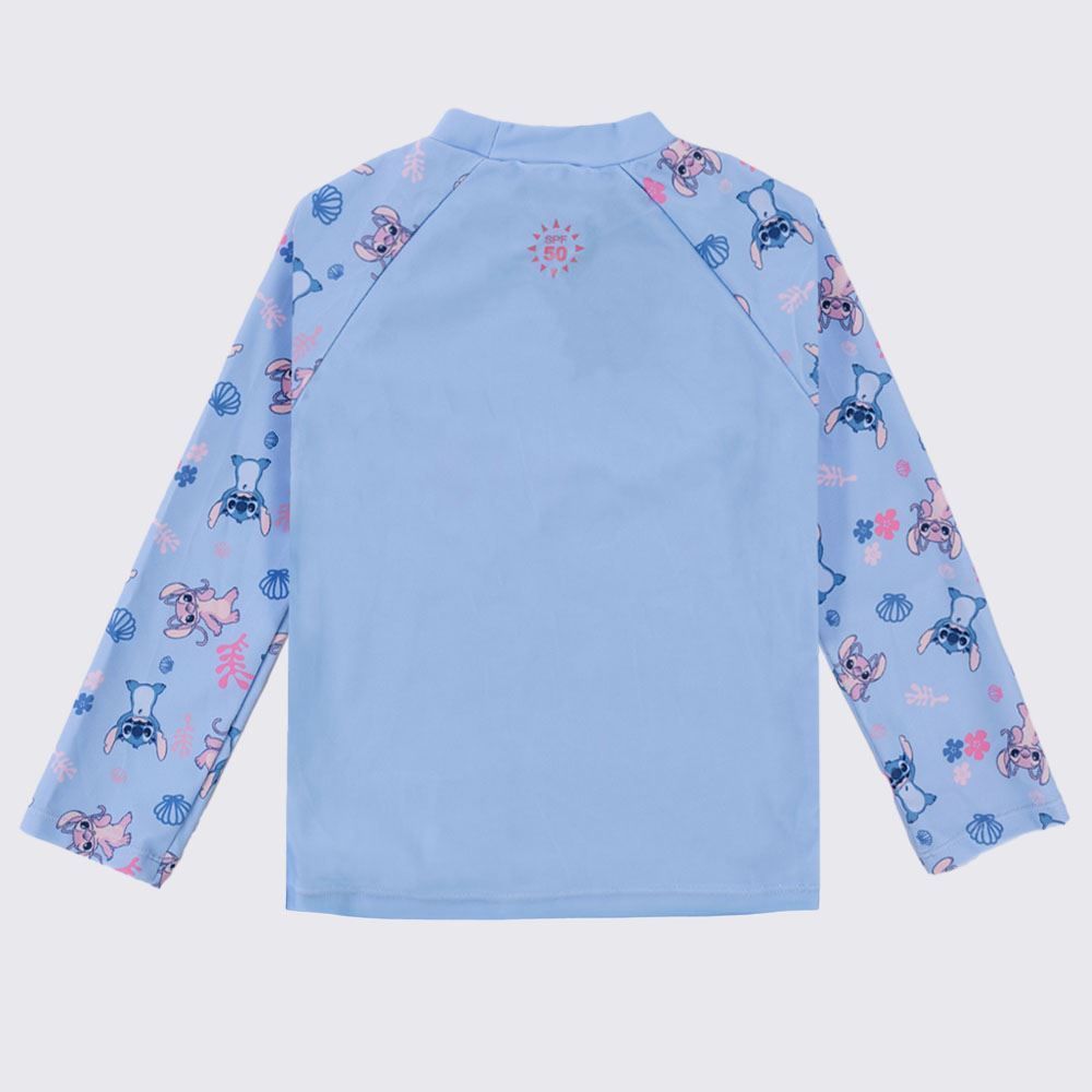 Camiseta Infantil Com Proteção UV Stitch 1 a 3 Anos Disney