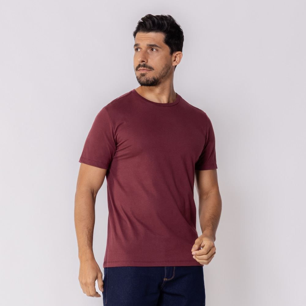 Camiseta Masculina Básica De Algodão Marc Alain