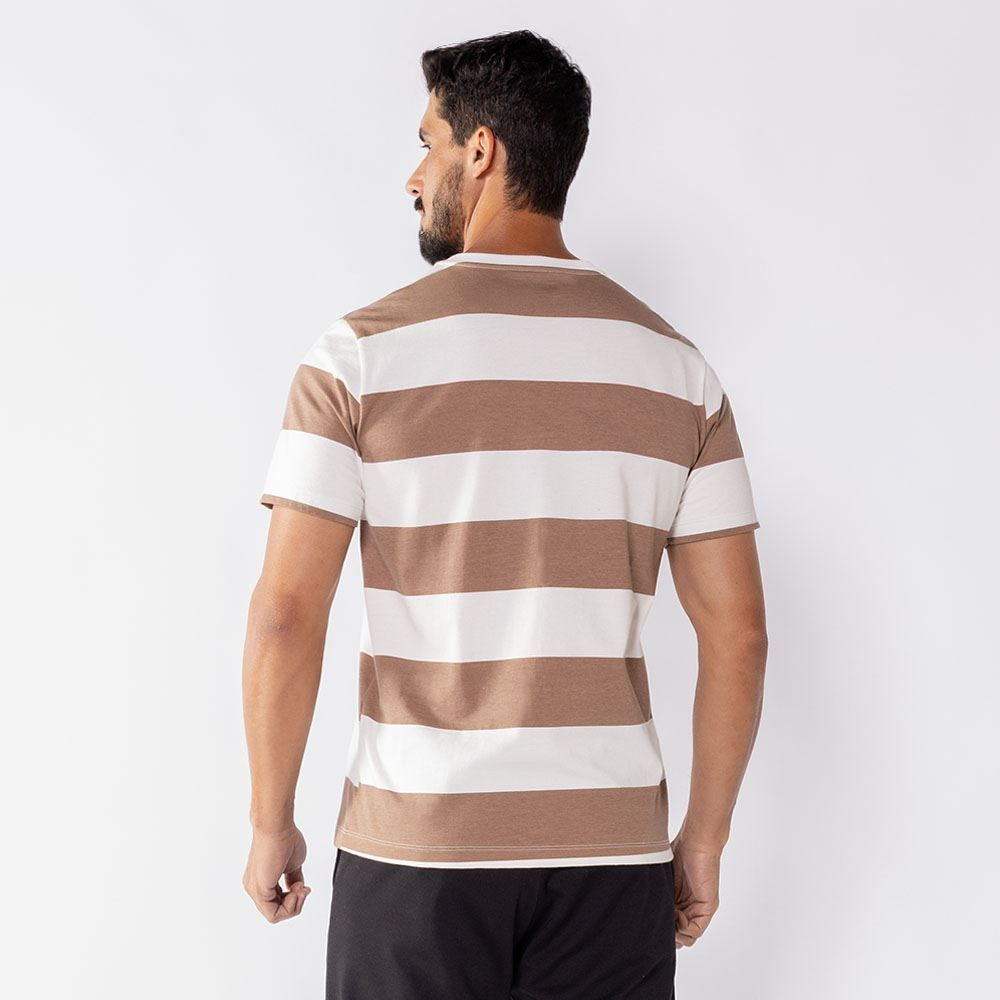 Camiseta Masculina Listrada Em Algodão Thing