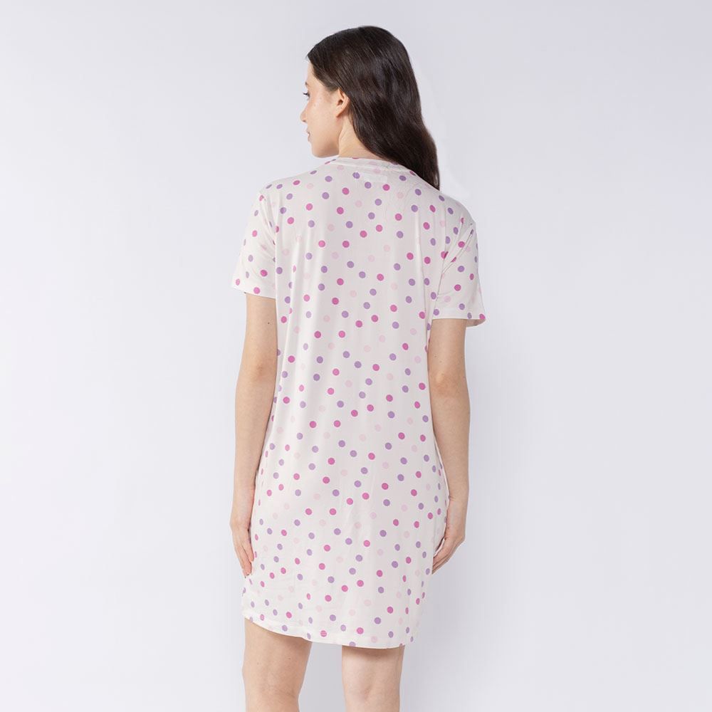 Camisola Feminina Manga Curta Poá Camila Moretti