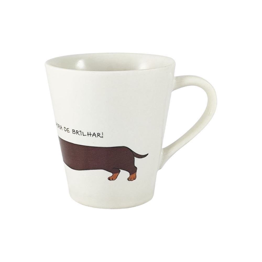 Caneca Cônica É Hora de Brilhar Lv Porcelanas - 290Ml