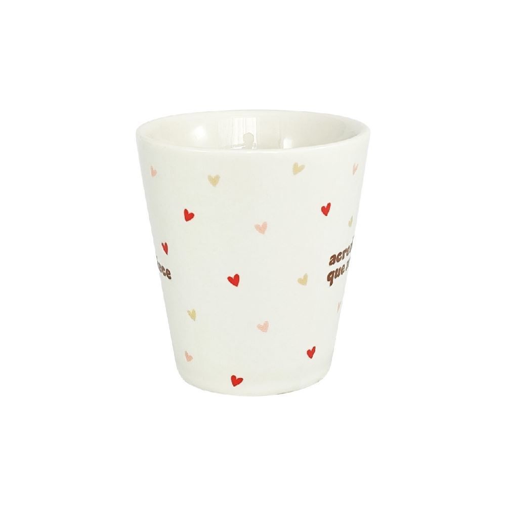 Caneca Cônica Decorada Lv Porcelanas 290Ml - Acredita Que Acontece