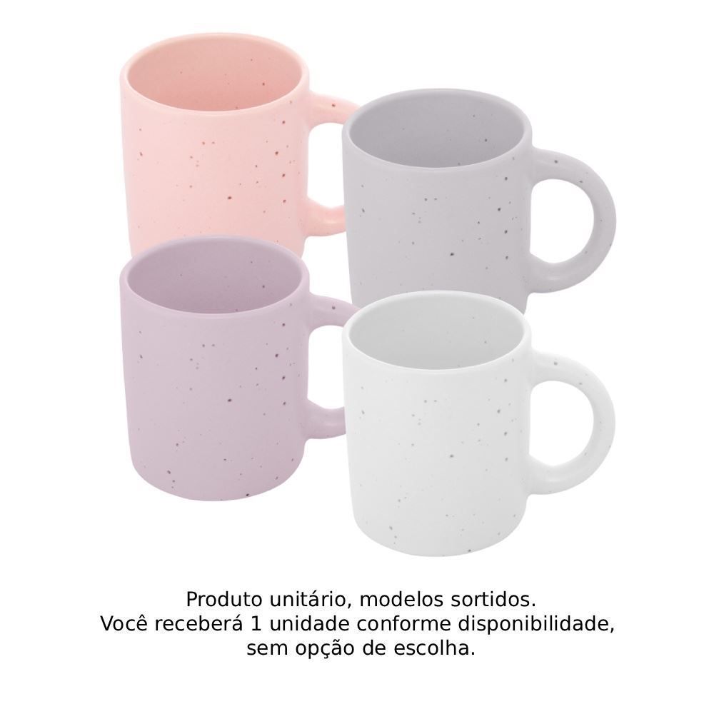Caneca de Café Cerâmica Granilite 90Mll Wolff - Sortido