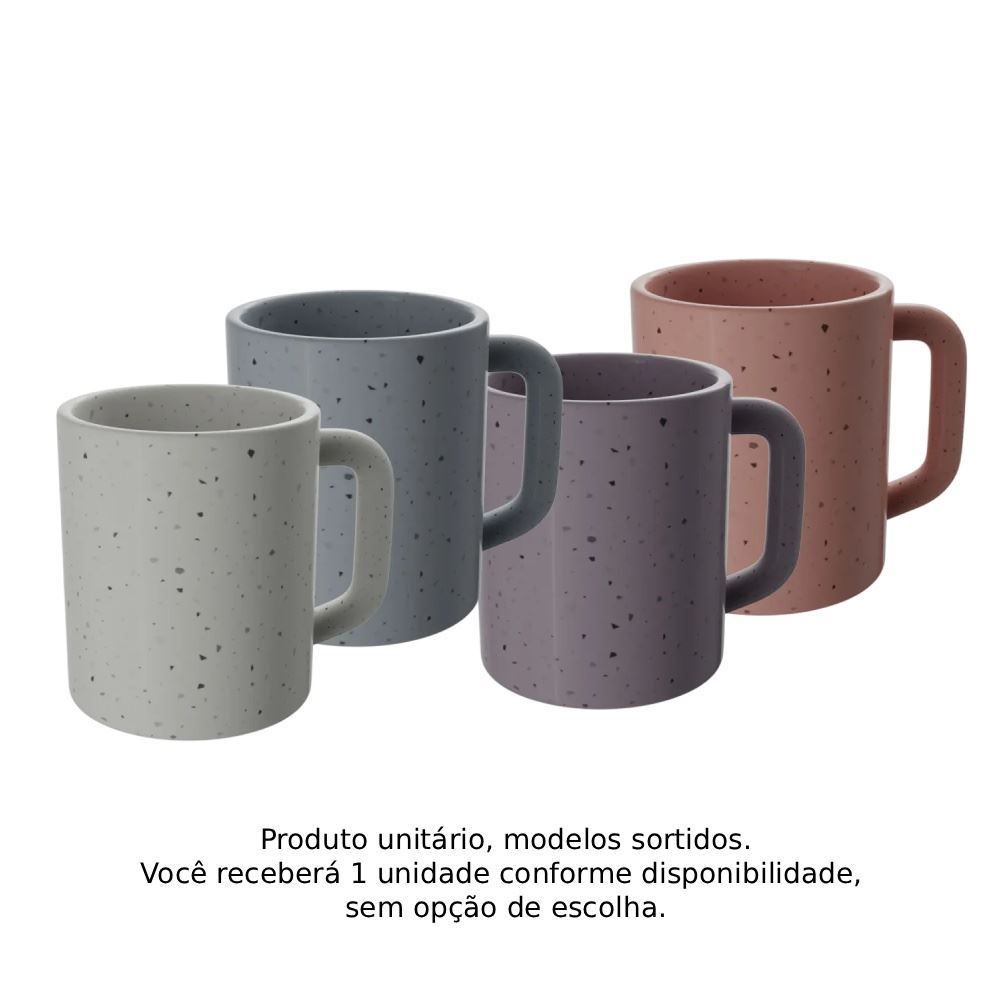 Caneca de Café Cerâmica Granilite 90Mll Wolff - Sortido