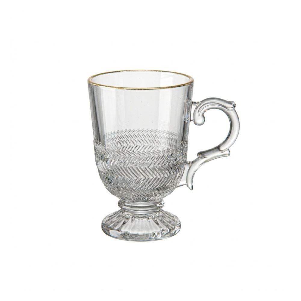 Caneca de Café com Filete Dourado Spina Allmix - 200ml