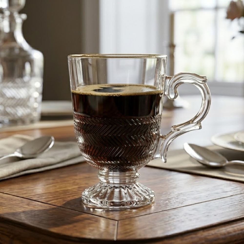 Caneca de Café com Filete Dourado Spina Allmix - 200ml