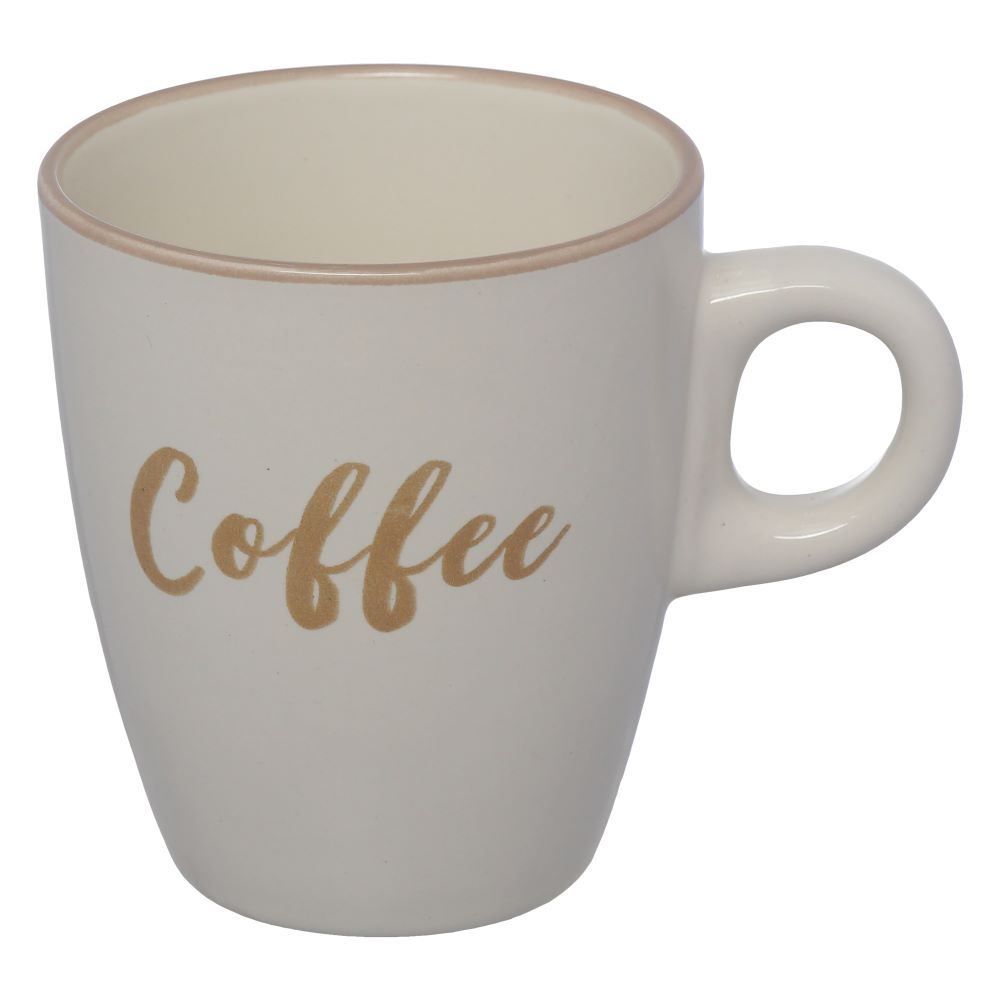 Caneca De Cerâmica Rustic Bege 200Ml Hauskraft - COFFEE BEGE