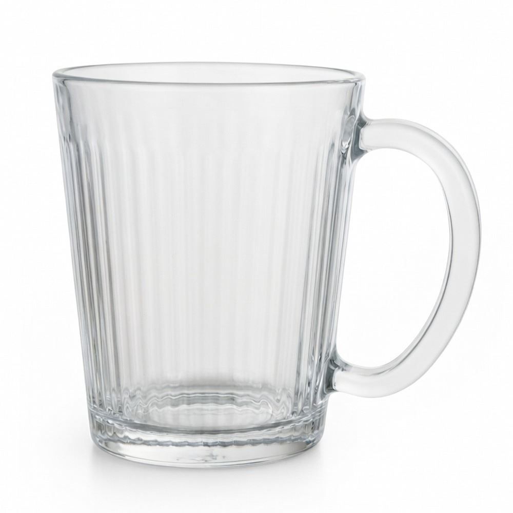 Caneca de Vidro Belvedere Canelado Ruvolo - 290ml