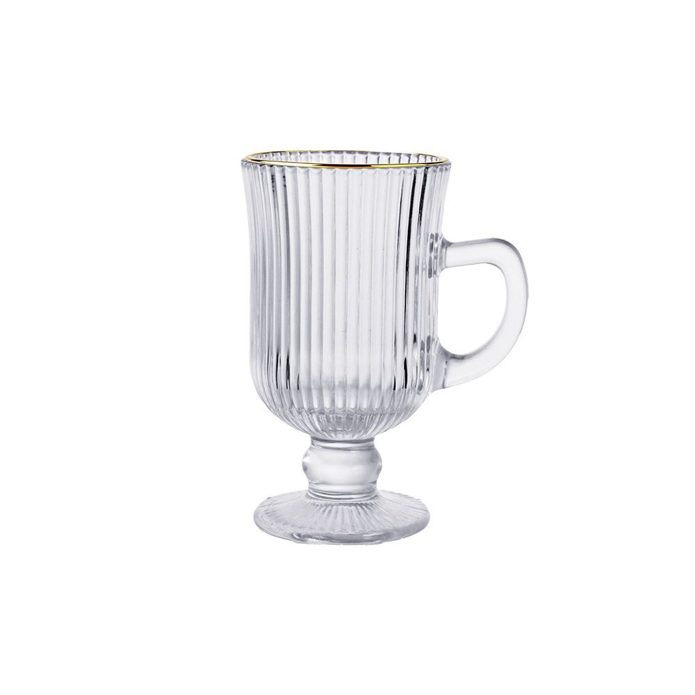 Caneca Irish de Vidro Graffiato Borda Dourada Hauskraft - IRISH FILETE DOURADO