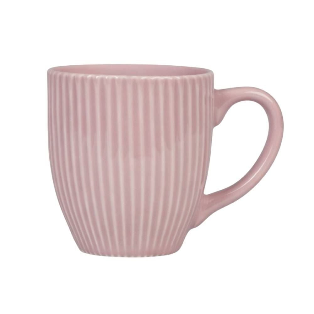 Caneca Porcelana Canelada Elegance Havan Casa 300Ml - Rosa