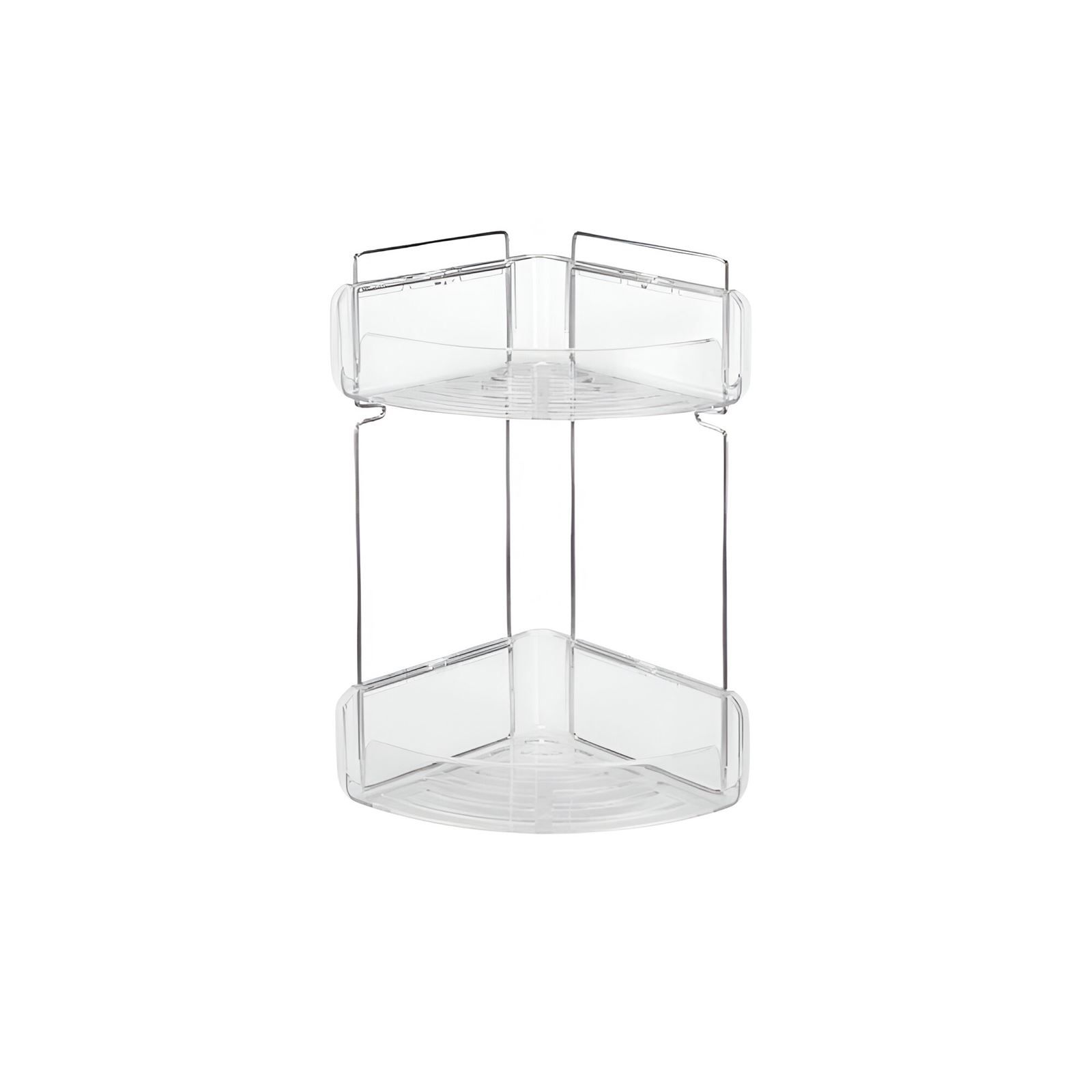 Cantoneira Com Prateleira Dupla Cristal Arthi 24,5Cm - Transparente