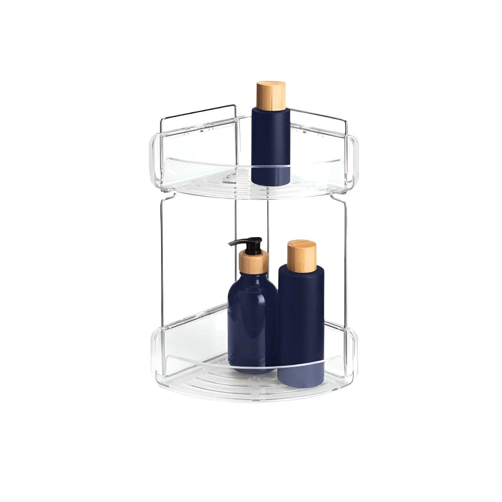 Cantoneira Com Prateleira Dupla Cristal Arthi 24,5Cm - Transparente