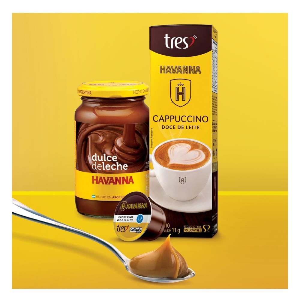 Cápsulas De Cappuccino Doce De Leite Havanna 110G Tres 3 Corações - 10 Cápsulas