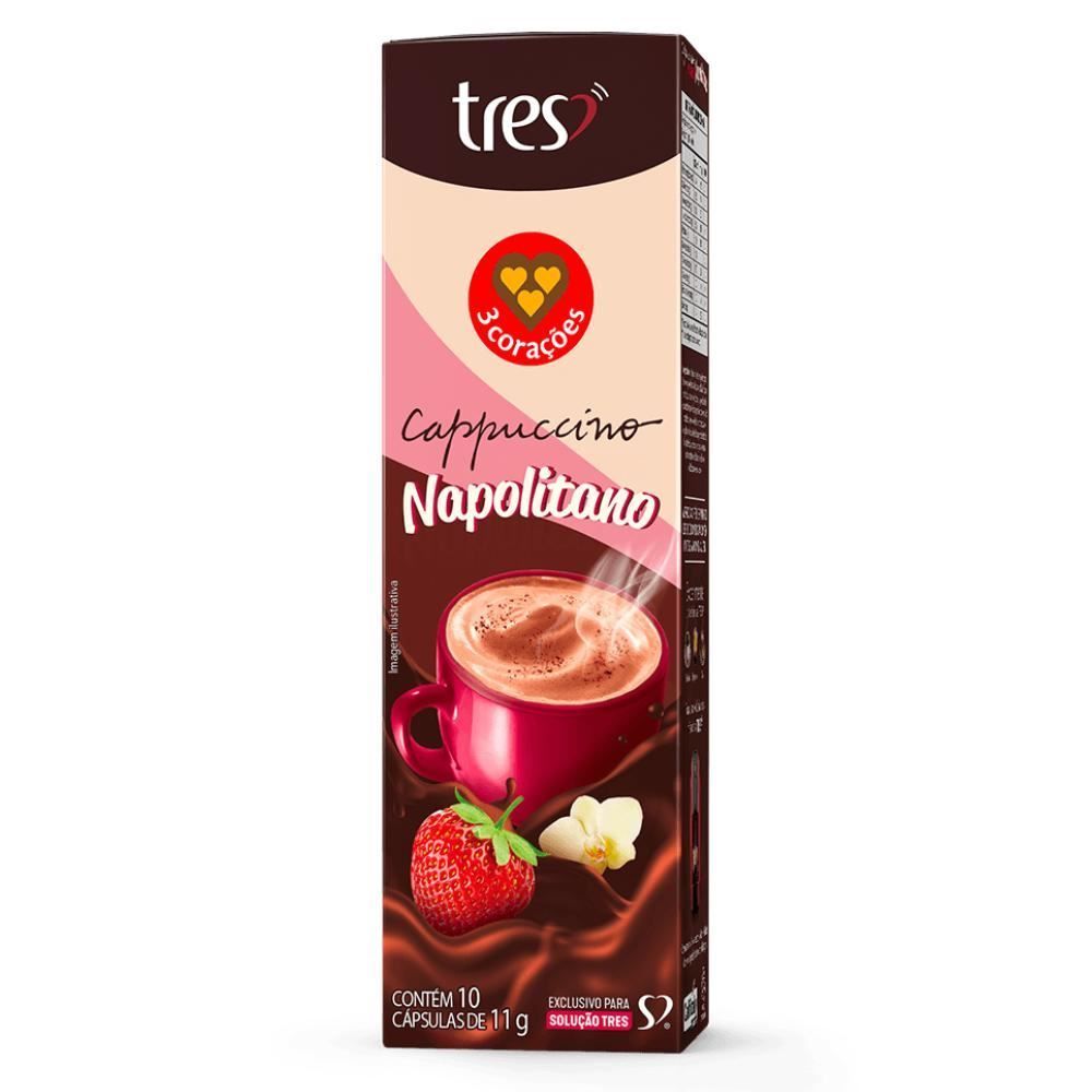 Cápsulas De Cappuccino Napolitano 110G Tres 3 Corações  - 10 Cápsulas